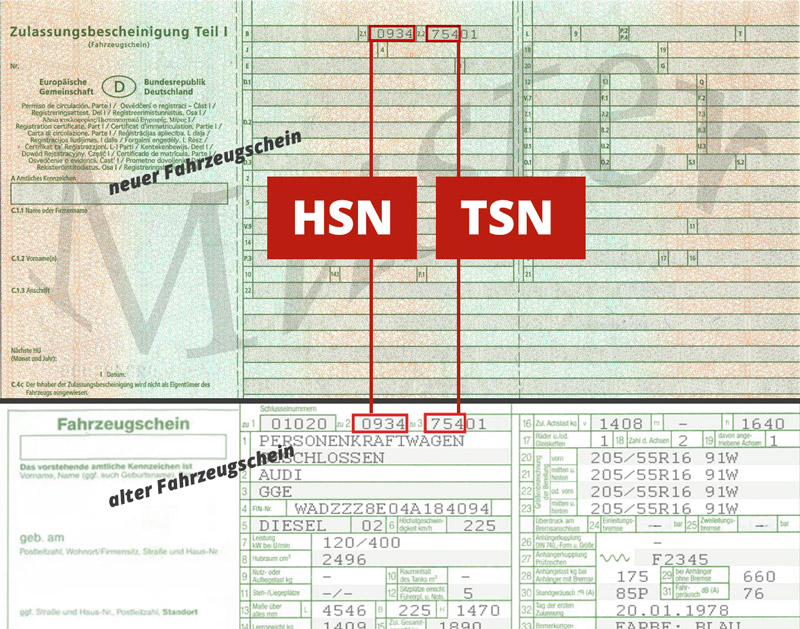 HSN/TSN Hinweis